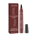 4 Point Eyebrow Pencil 4 Prong Tip Eyebrow Pen 4 Fork Eyebrow Pencil Waterproof Liquid Eyebrow Pencil Long Lasting Like Real Zpaxo Reddish Brown