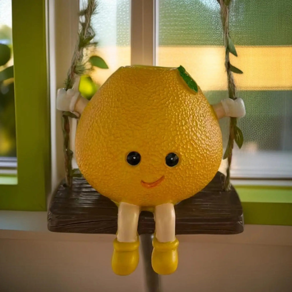 Swinging Planter Decorative Pomelo Swing Plant Pot Garden Planter for Plants Flowers Cactus Outdoor Garden Backyard Indoor Zpaxo
