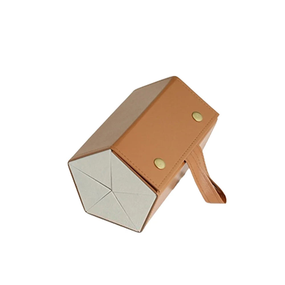 1pc 5 Slots PU Leather Sunglasses Storage Case Portable Foldable Eyeglasses Organizer Display Multi Hanging Eyeglasses Holder Zpaxo Brown 5 grid