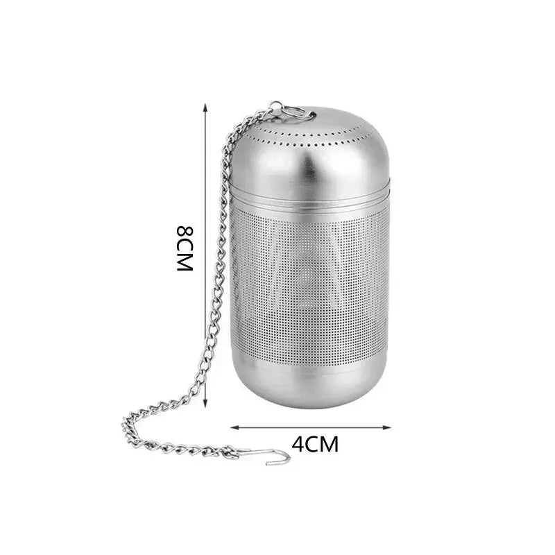 Tea Strainer Stainless Steel Infuser Leaves Spice Seasoning Ball Zpaxo 1pc S with chain