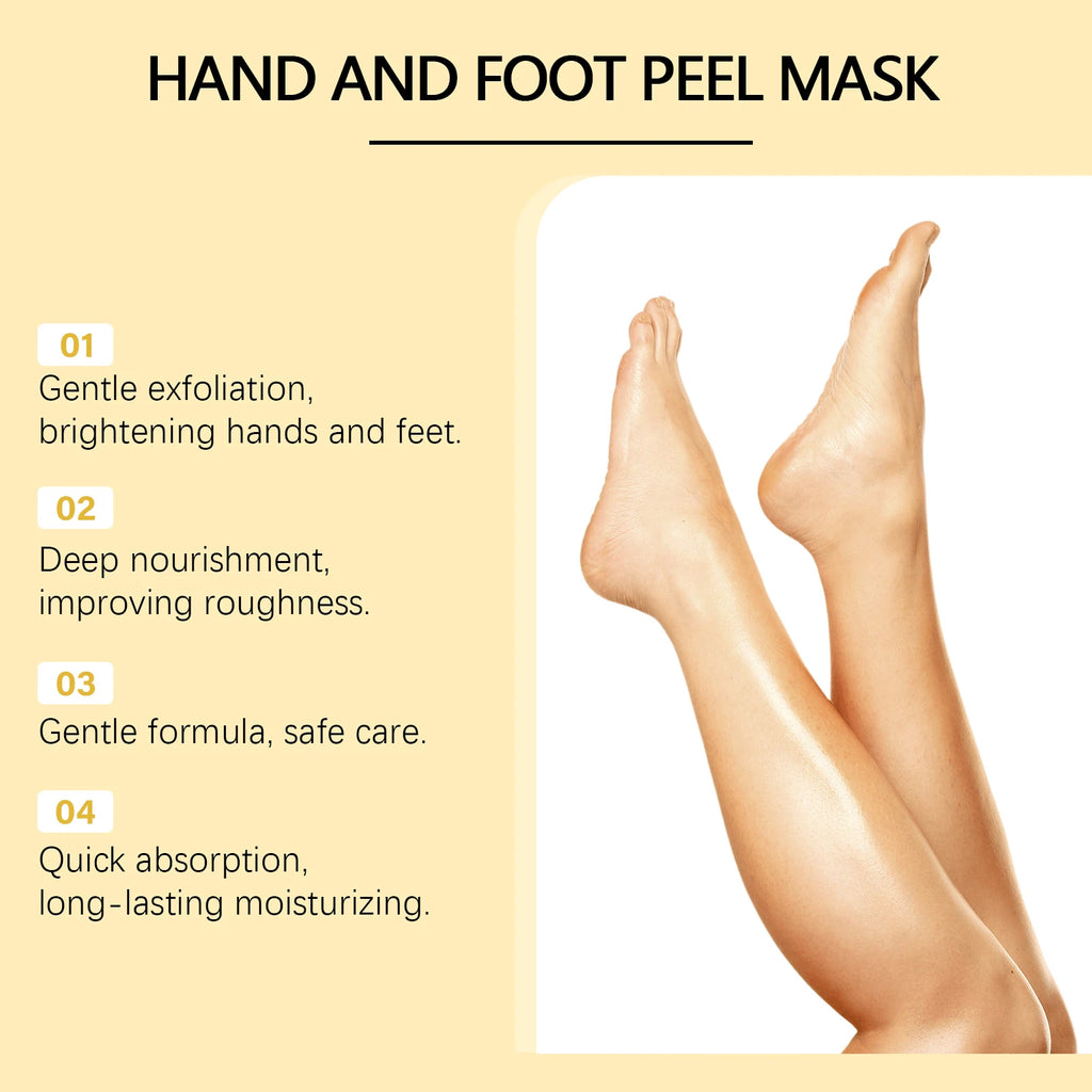 Exfoliating Hand Foot Mask Moisturizing Improve Rough Dryness Heel Cracked Care Remove Callus Dead Skin Soft Smooth Skin Care Zpaxo