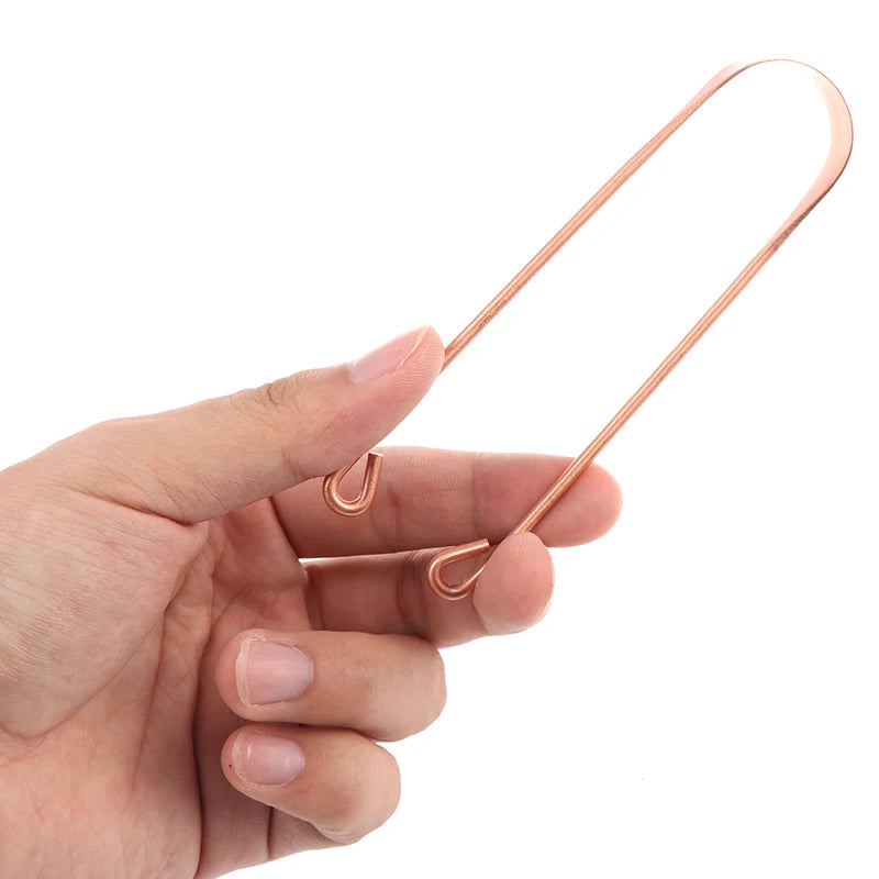 Pure Copper Tongue Scraper – Bad Breath & Oral Care Tool Tongue Scraper Zpaxo