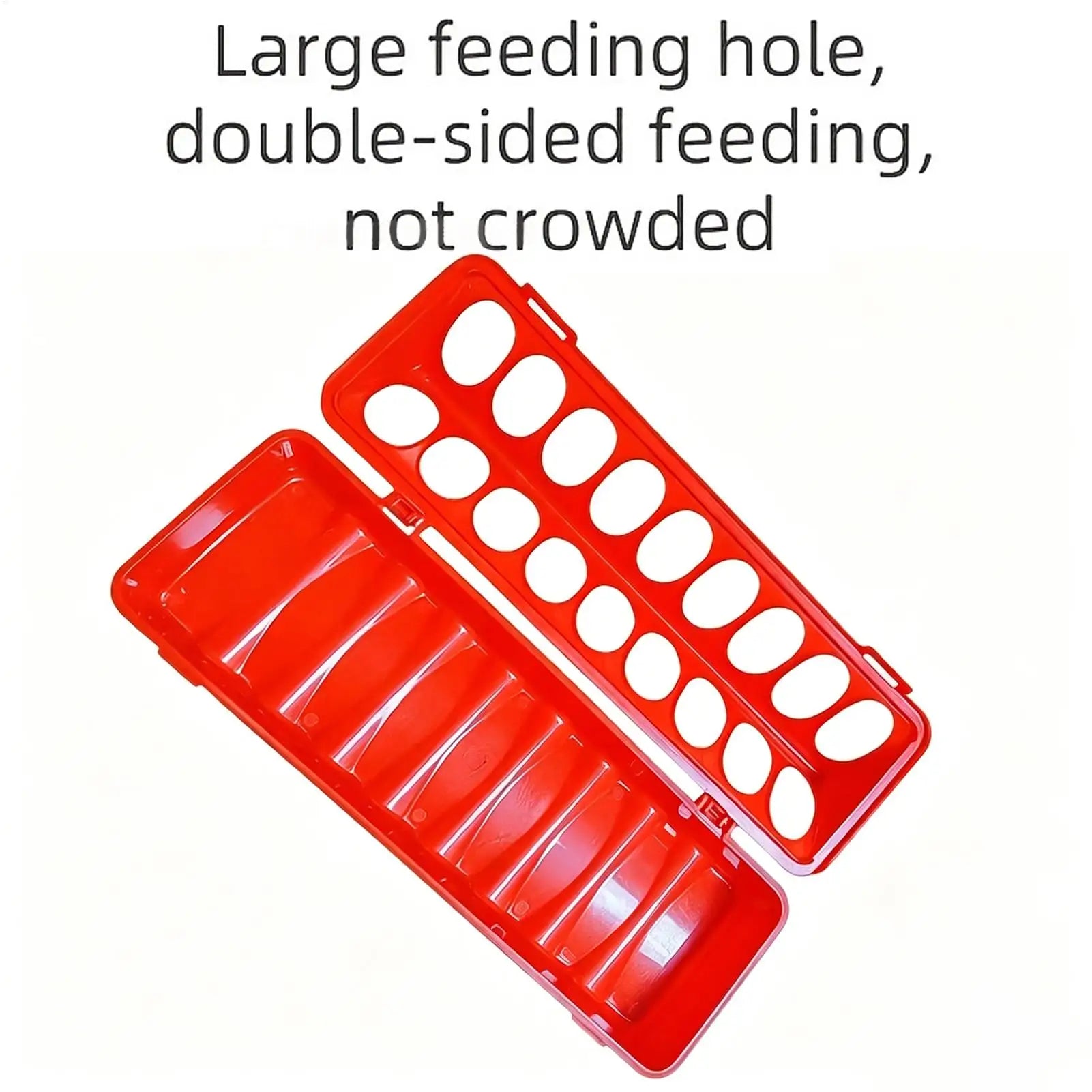 Multi-Hole Chick Brooder Feeding Trough, Anti-Waste Poultry Feeder for Chickens, Quails & Leghorns, Durable Farming Accessory Zpaxo