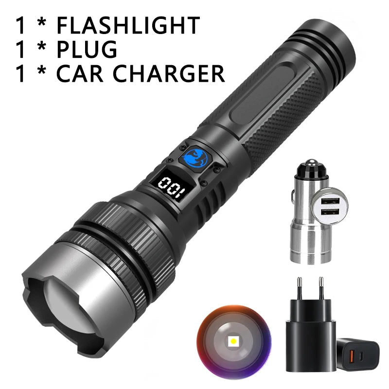 Ultra Bright Rechargeable LED Flashlight – Zoomable Torch