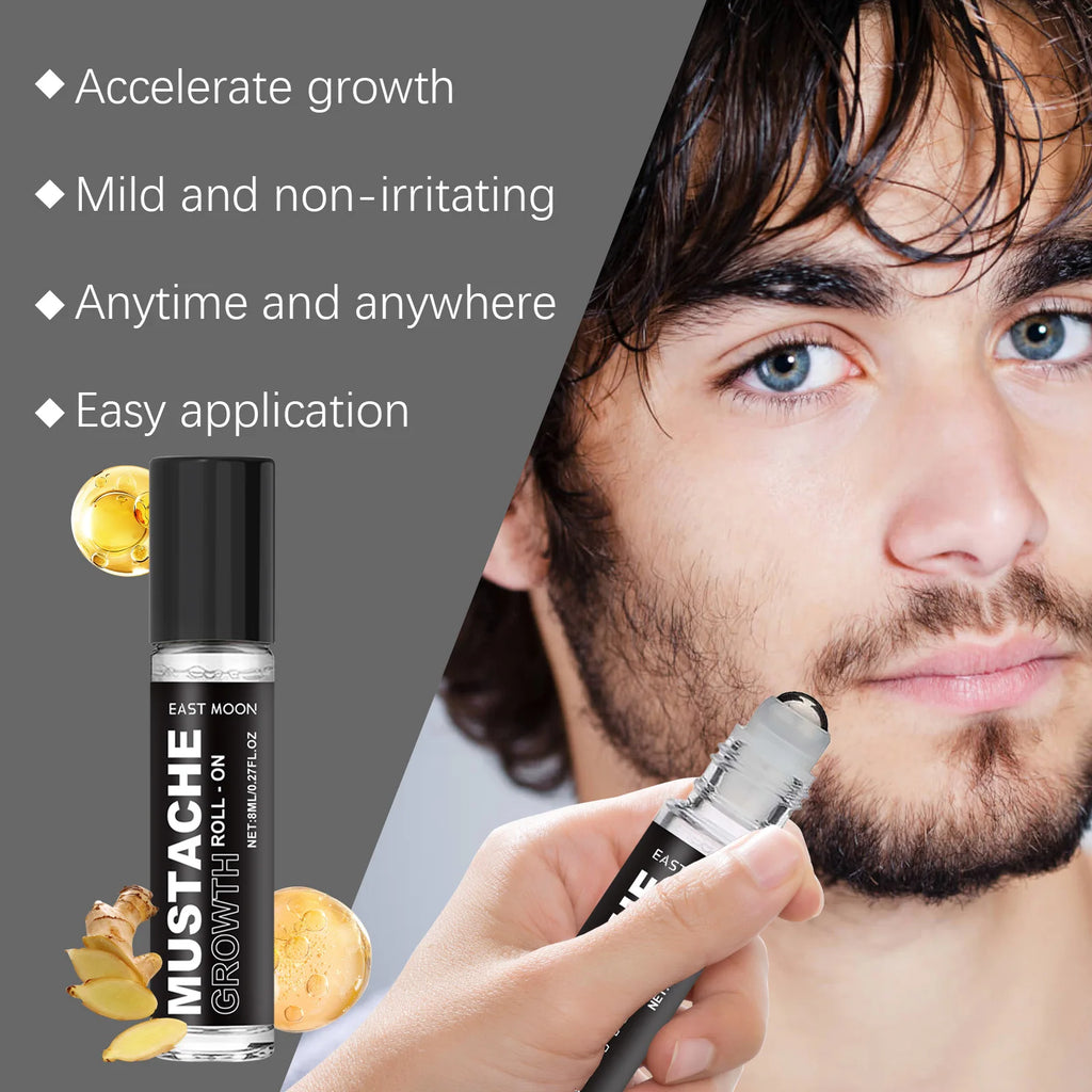 Beard Care Roll-on Reduces Shedding Deeply Nourishes Thick Beard Massage Treatment Improves Smooth Styling Soft Beard Treatment Zpaxo