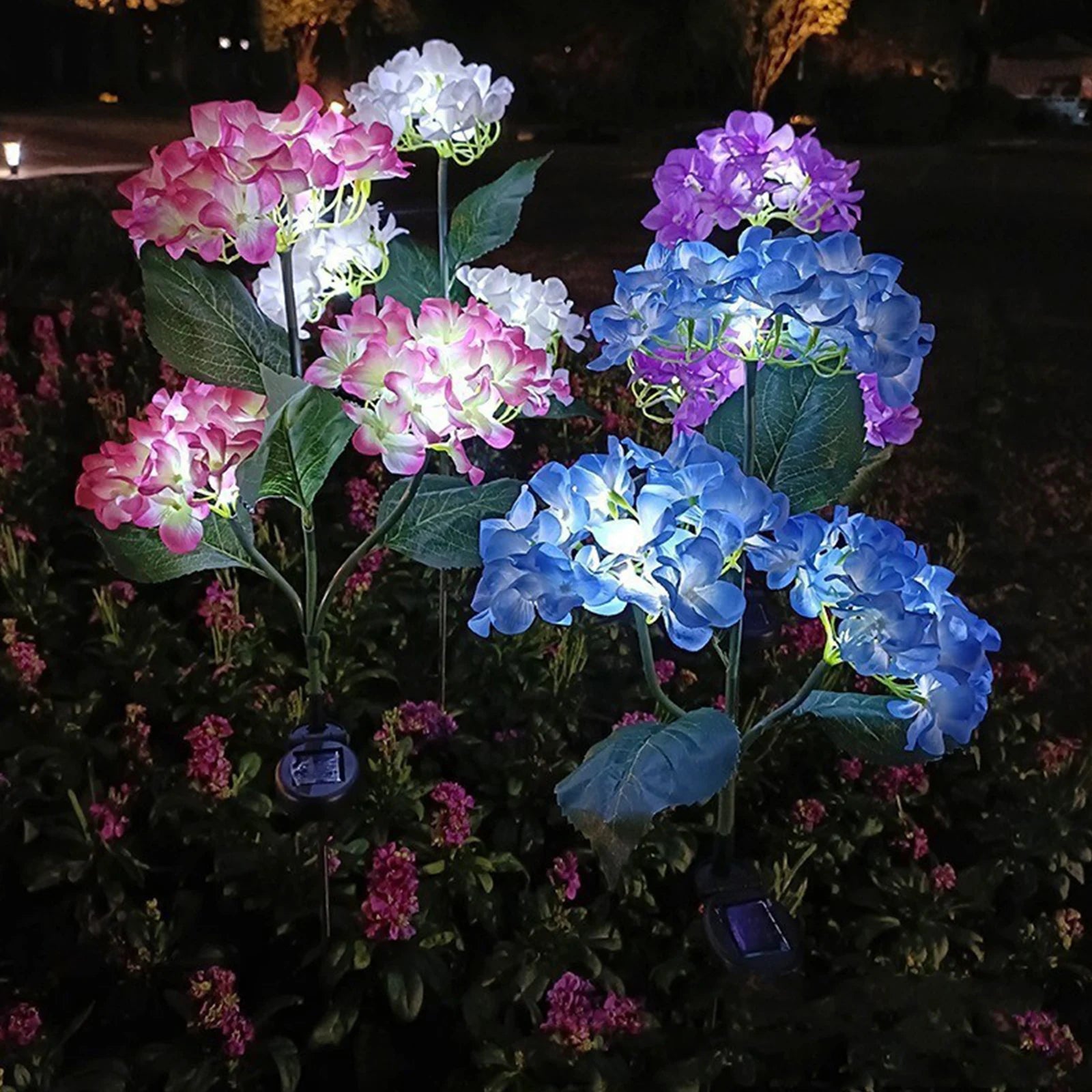 Twinkling Tree Hydrangea Lights 15H Lighting Time Adjustable Leaves