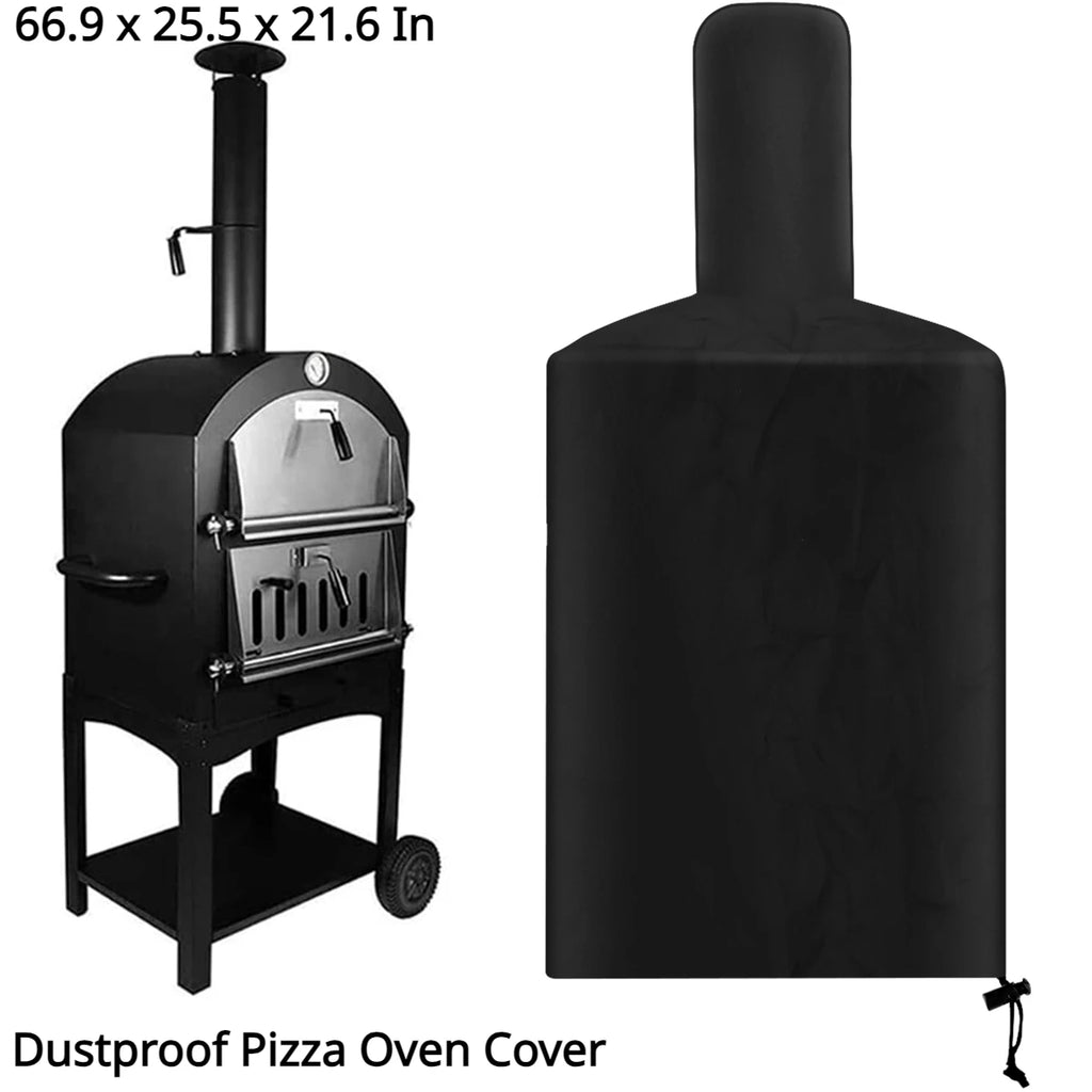 Dustproof Pizza Oven Cover Waterproof Oxford Cloth Grill Cover Resistant Outdoor Camping Pizza Stove 66.9 x 25.5 x 21.6In Garden Zpaxo Default Title