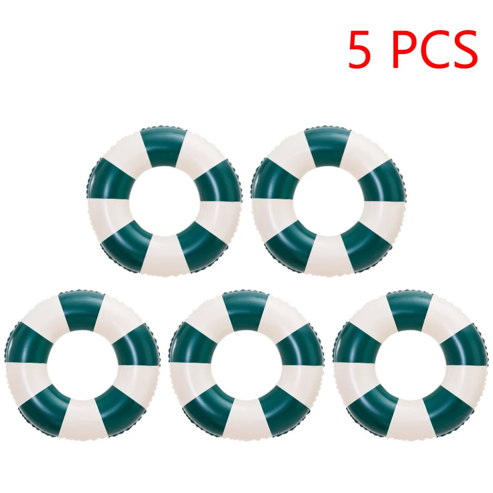 Inflatable Swim Ring Pool Floating Rings Leakproof Blow Up Tube Water Zpaxo Dark Green 90 1