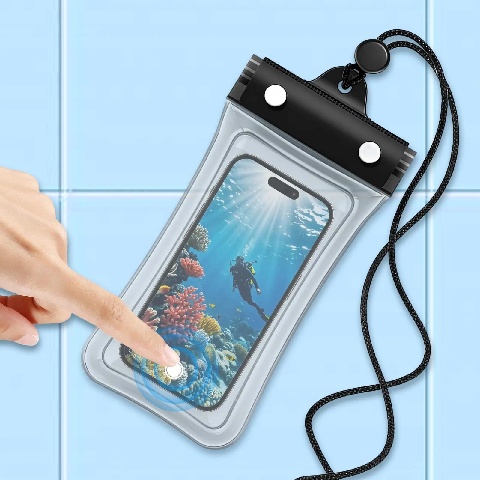 Waterproof Phone Dry Bag with Lanyard | Beach & Diving Pouch Waterproof Phone Pouch Zpaxo