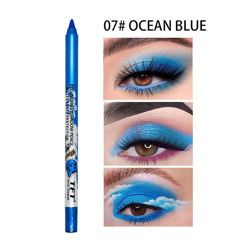 Pearlescent Matte Eyeliner Pencil Colorful Quick-dry Waterproof Eye Zpaxo 07