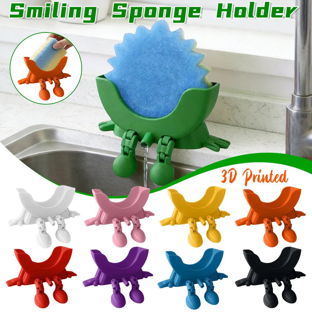 Smiling Sponge Holder 3D Printing Sponges Soap Drying Rack Scrub