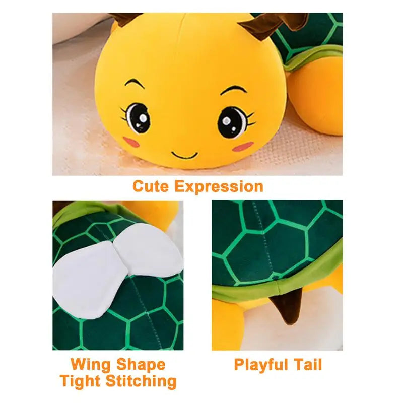 Turtle Stuffed Animal Cute Soft Sea Turtle Stuffed Animal Huggable Cuddly Throw Pillow Tortoise Home Decoration Sofa Bed Living Zpaxo