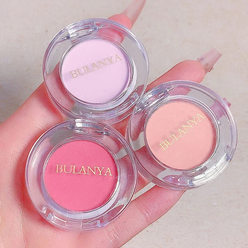 Monochrome Soft Matte Blush Highlighter Orange Peach Pink Natural Red Rouge Cheek Purple Blue Nude Makeup Face Brightening Zpaxo