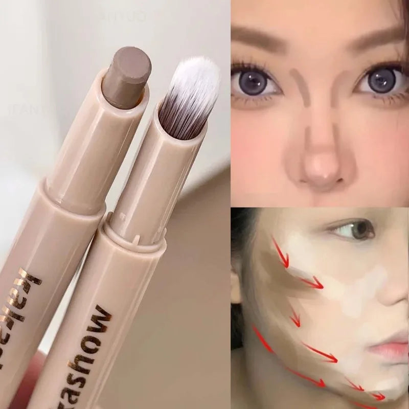 2in1 Contouring Stick Brush Long Lasting Corrector Nose Shadow 3D