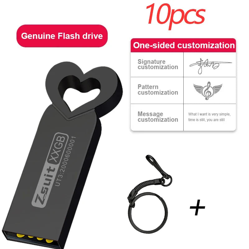 Zsuit 10PCS USB Flash Drives 32GB 64GB Pen Drive USB 2.0 PenDrives Usb Stick 128GB Memory Stick Free Custom Logo Gifts U Disk Zpaxo 128 GB With chain