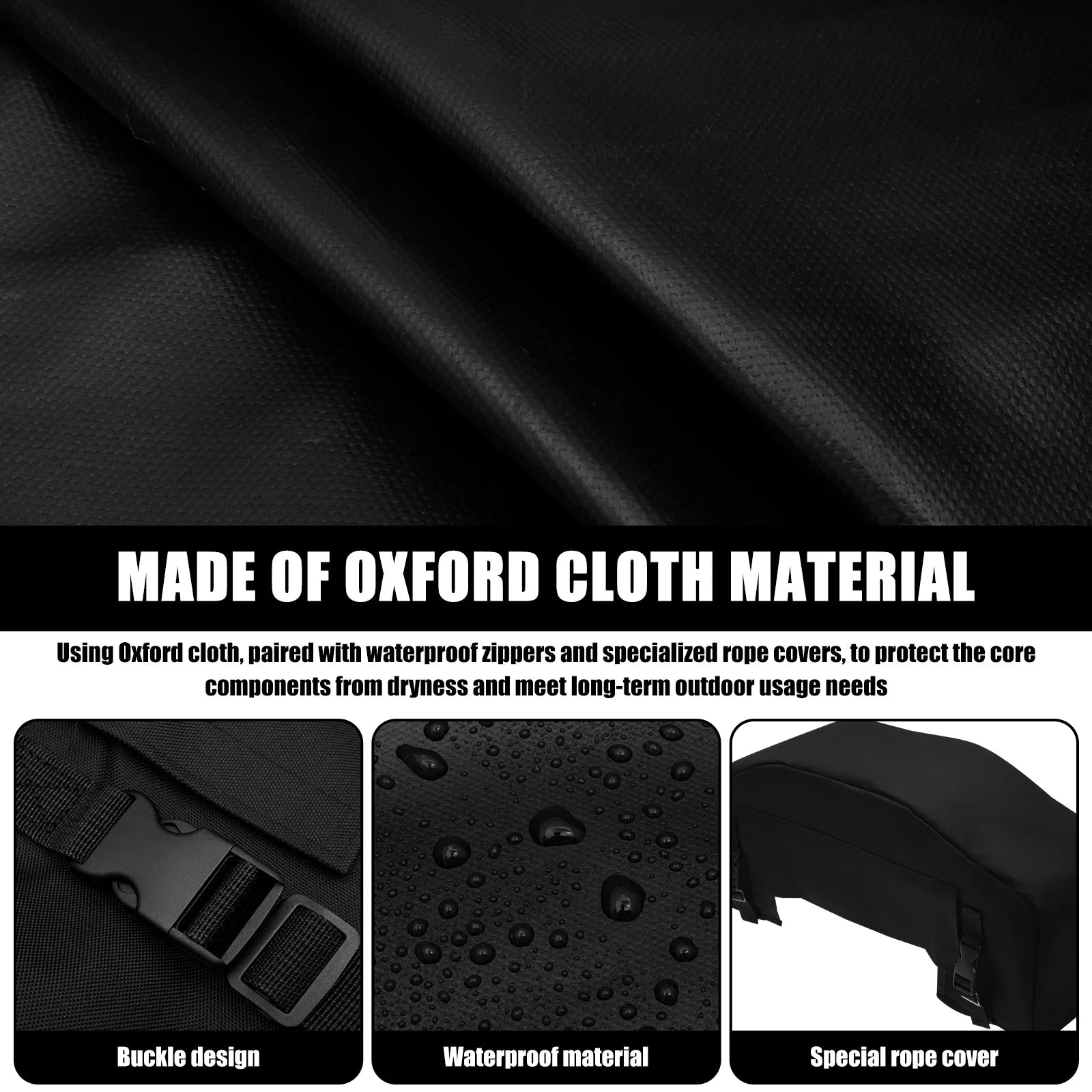 Winch Cover 8000-12000 Lbs Waterproof Oxford Fabric Universal Electric Winch Protector Heavy Duty Dustproof Case for SUV 4x4 Off Zpaxo