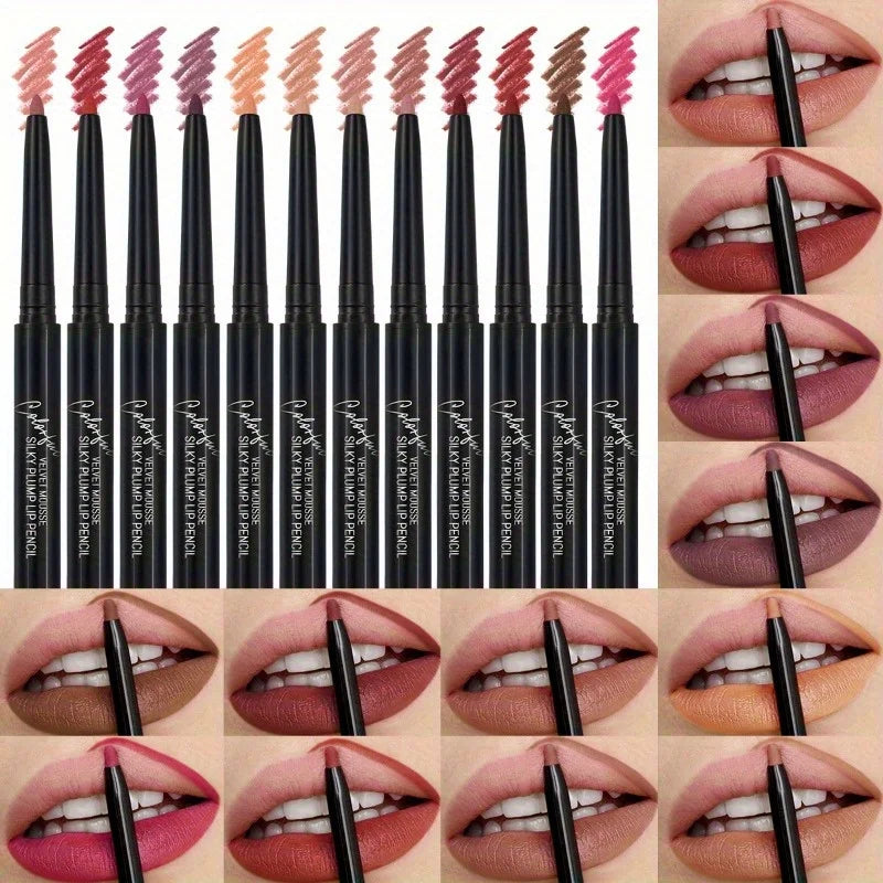 Lips Velvet Matte Lip Liner Pencil Waterproof Lasting Lipstick Zpaxo