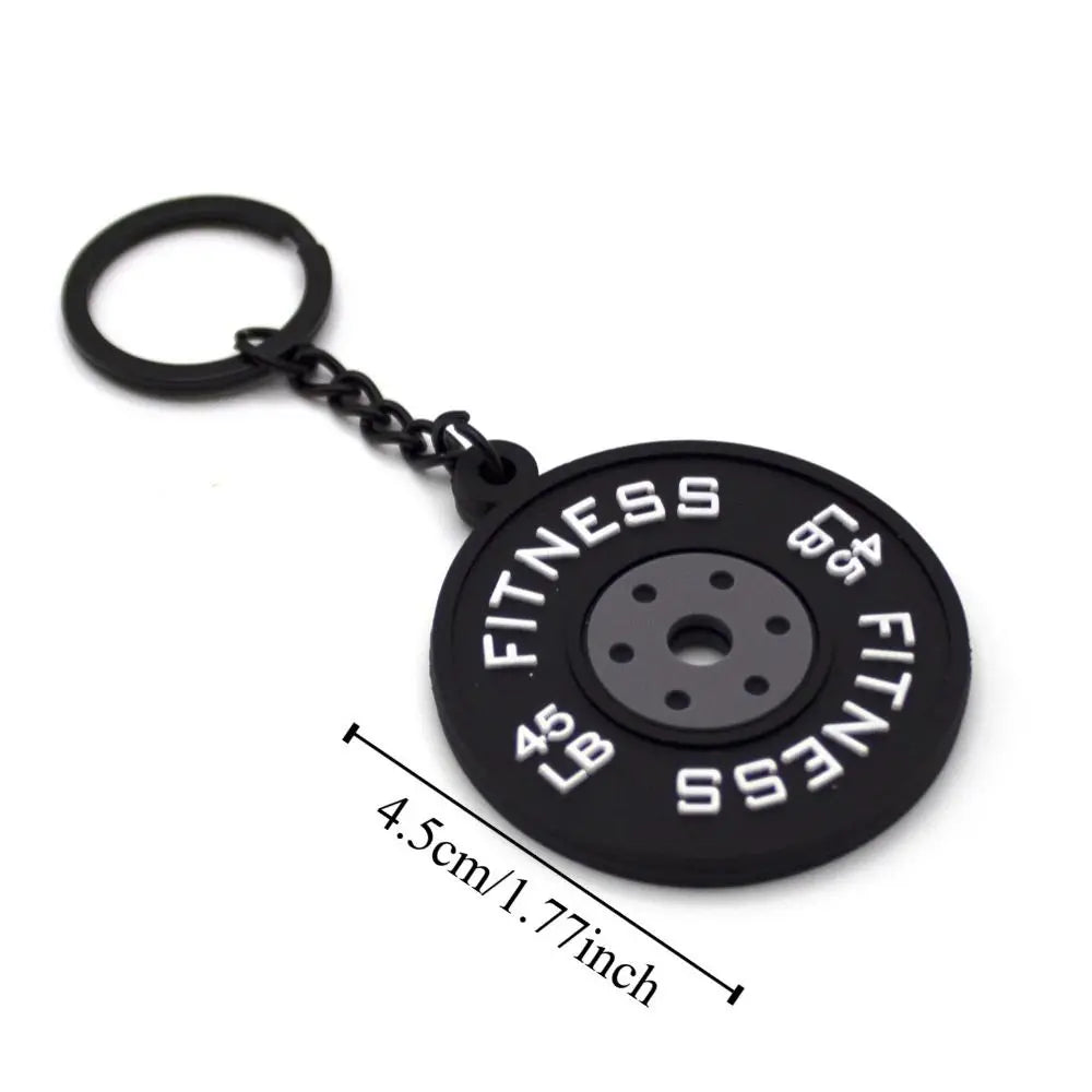 Mini Barbell Plates Key Chain Dumbbell Creative Barbell Plates Keyring Jewelry Simulation Fitness Series Pendant Bodybuilder Zpaxo