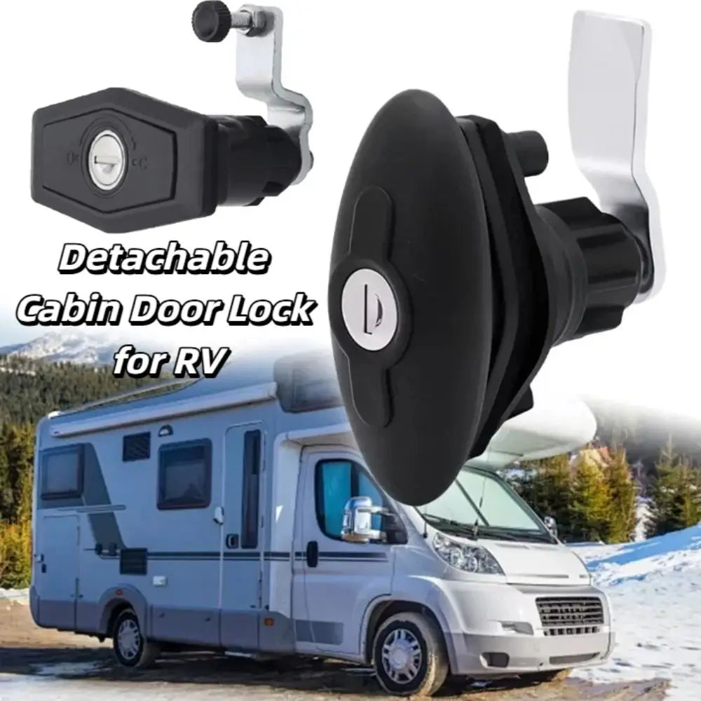 T-handle Lock RV Cabinet Door Ellipse Model Black Caravan Furniture Zpaxo