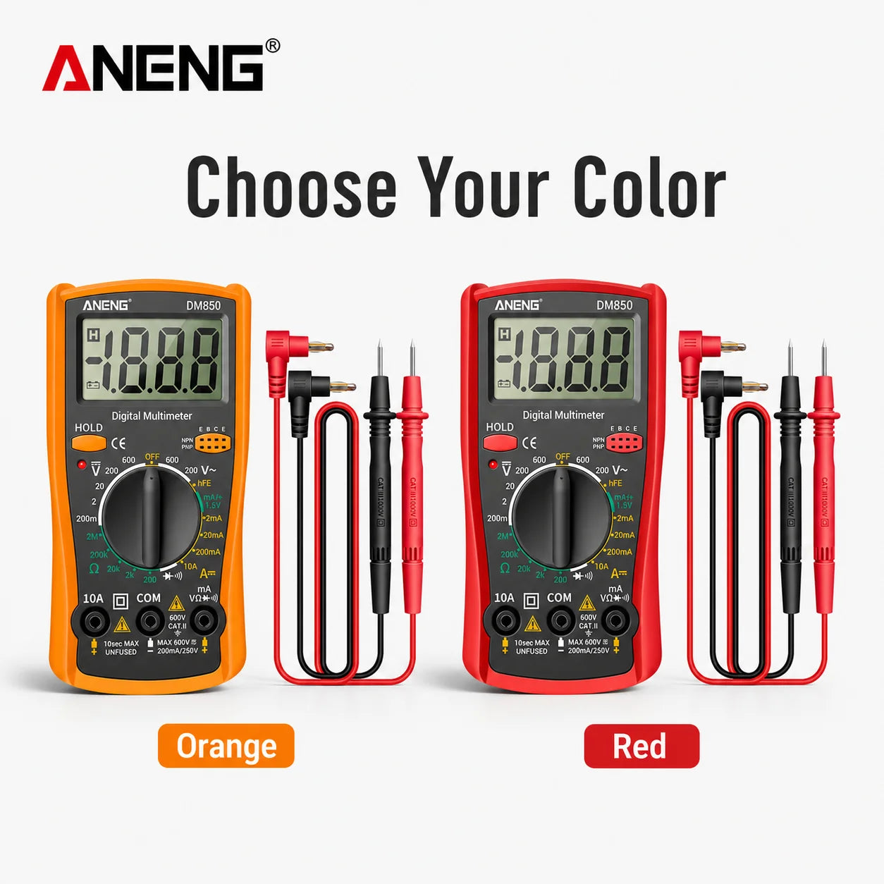 ANENG DM850 Digital Multimeter Automatic Counts Auto Current Ammeter