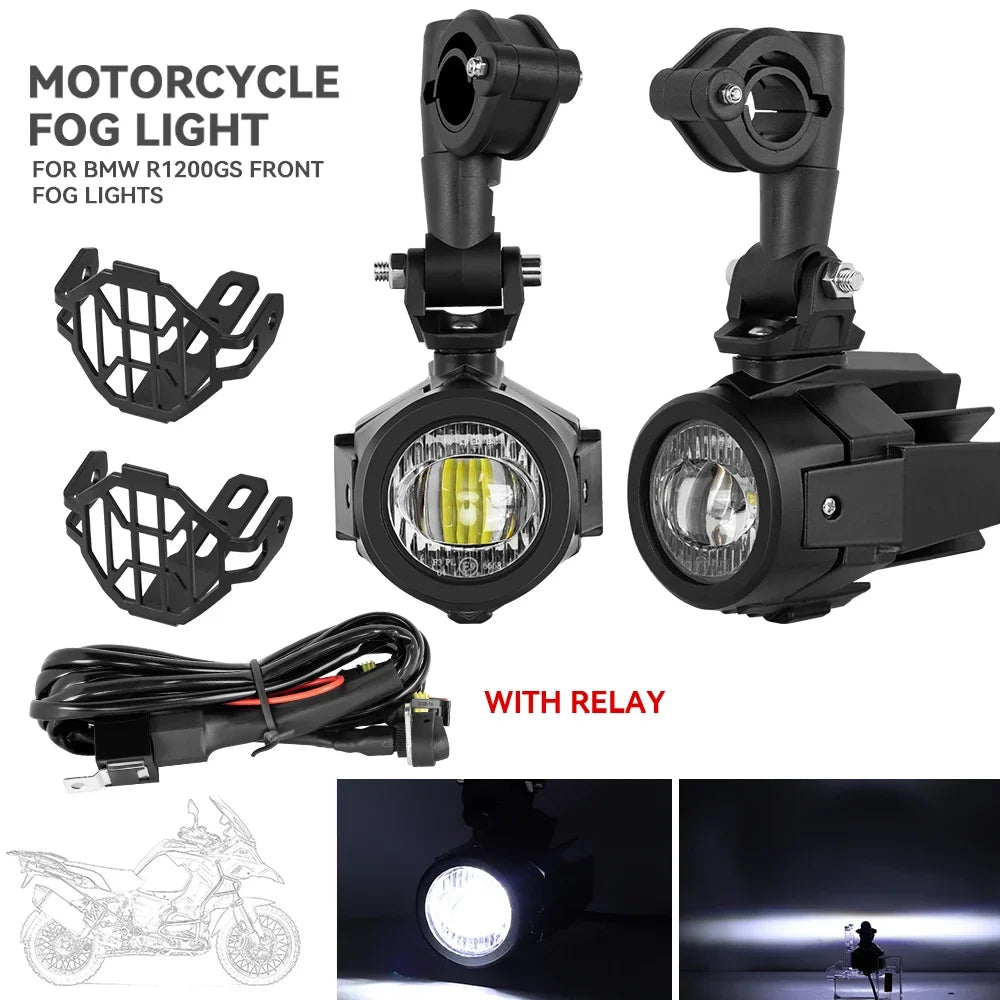 Motorcycle LED Fog Lights Auxiliary Spotlights Selective Yellow Lights Daytime Running Lights For Moto Guzzi V85 TT Accessories Zpaxo