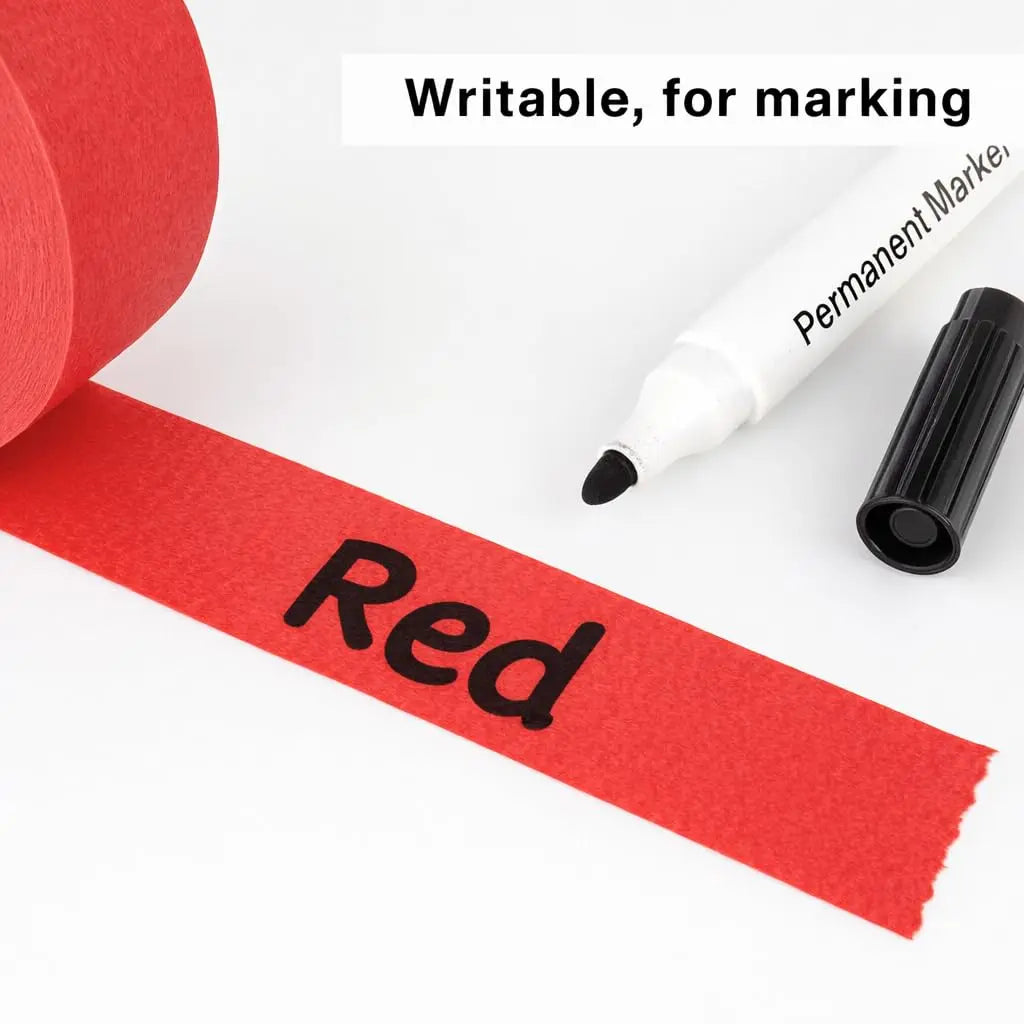 2-Roll Red Painter's Masking Tape – Multi-Surface DIY & Art Painter's Masking Tape Zpaxo