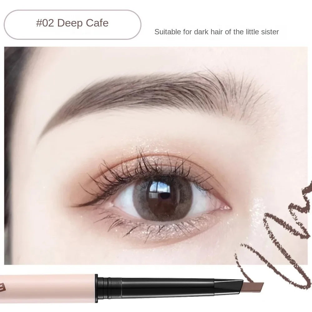 Professional Waterproof Matte Eyebrow Pen Dual Tip Brush Pencil Tint Zpaxo Dark Coffee