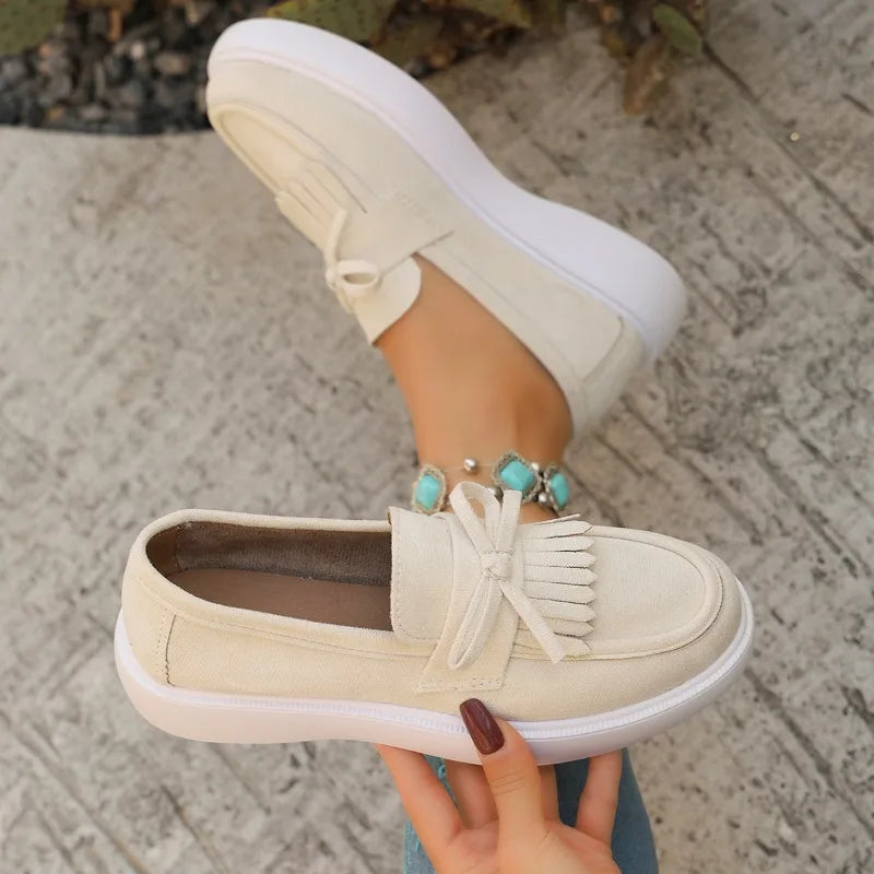 Women's Shoes Fashion Lightweight Flat Loafers 2026 Spring Autumn Zpaxo Beige 42