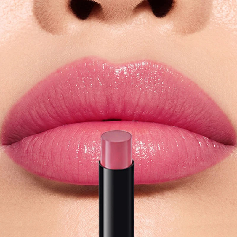 6 Colors Hexagonal Lipstick Silky Glossy Moisturizing Solid Lip Gloss Hydrating Long Lasting Non-Stick Cup Waterproof Lip Tint Zpaxo 03