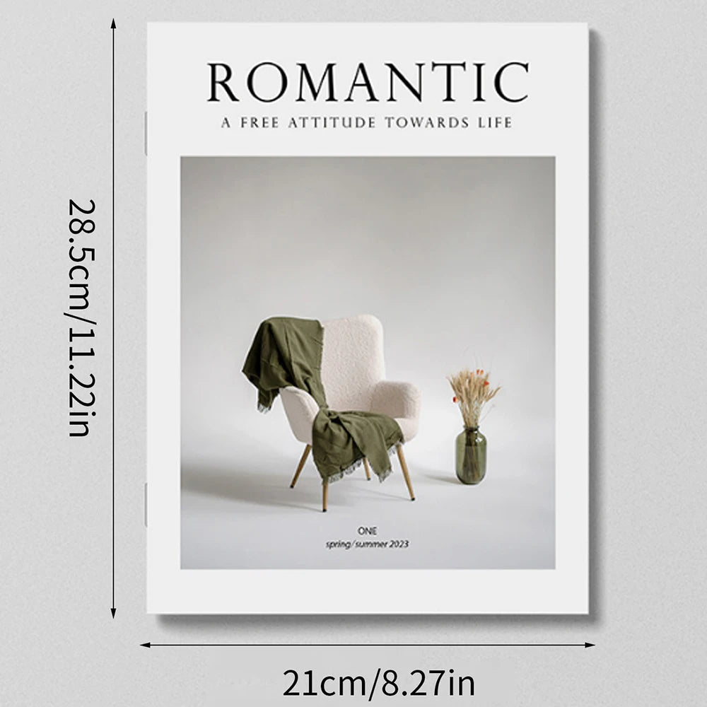 Ins Style Simple English Magazine Shooting Background Photography Home Decoration Book Live Photo Props Decorative Ornaments Zpaxo