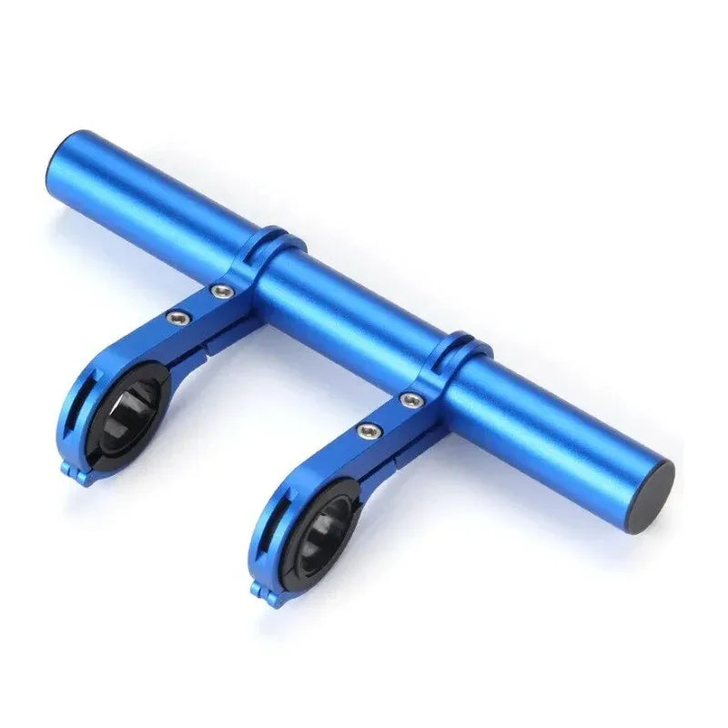 Bike Handlebar Extender Mount 20CM Aluminum Alloy Extension Frame Multifunctional Cycling Headlight Bracket Lamp Holder Riding Zpaxo 20CM Blue