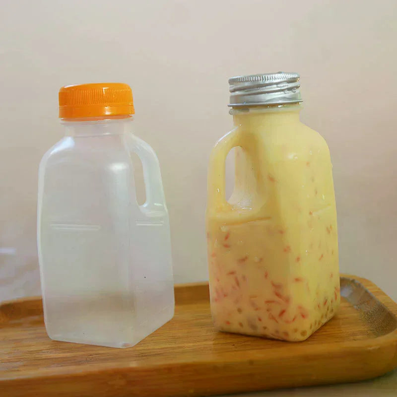 Plastic Juice Bottle PET Milk Beverage Lid Camping Hiking Drinkware Zpaxo