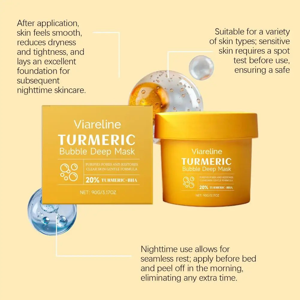 Turmeric Bubble Facial Mask – Deep Clean & Pore Minimizer Bubble Face Mask Zpaxo