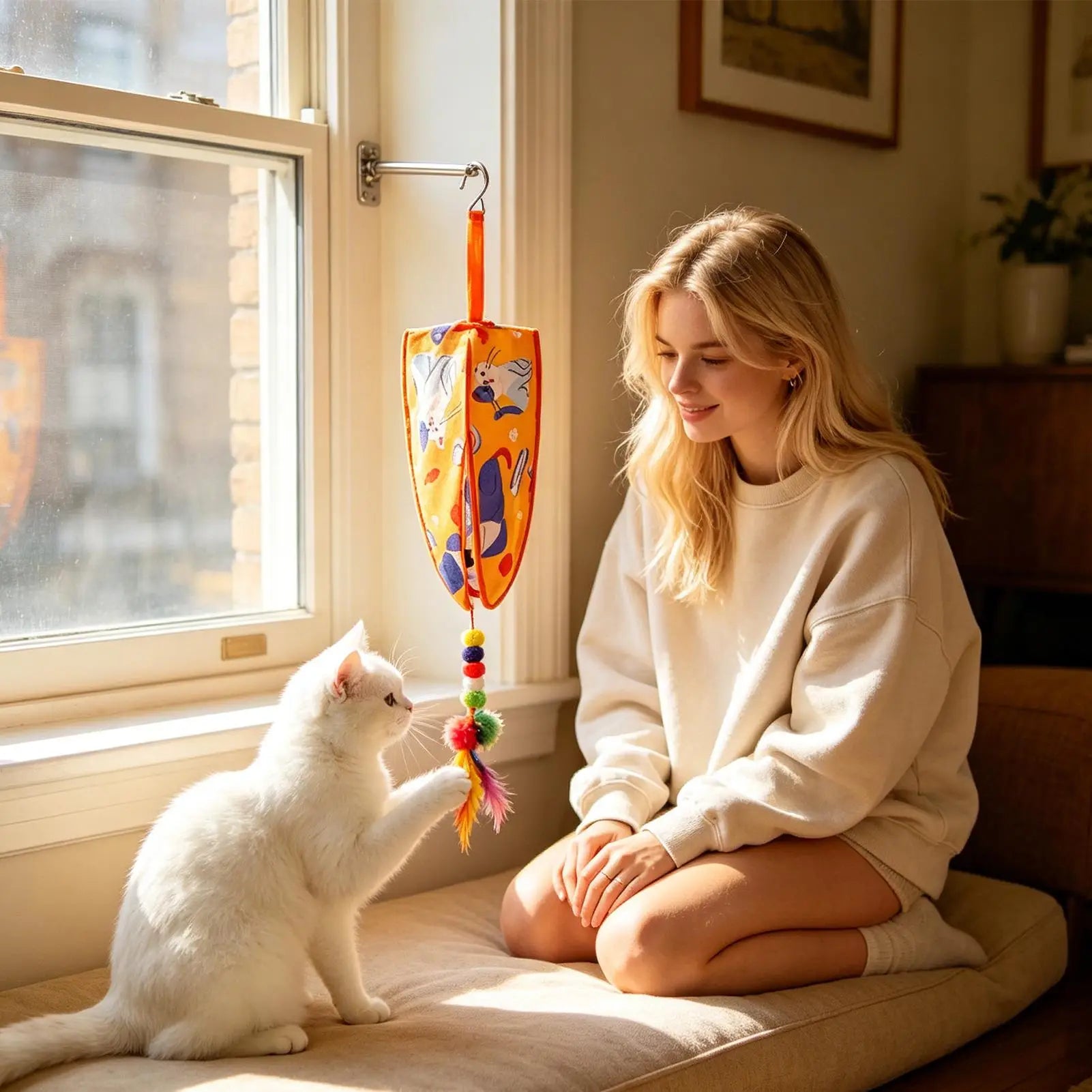 Automatic Cat Toy Rechargeable Activities Teaser Stimulating Toys