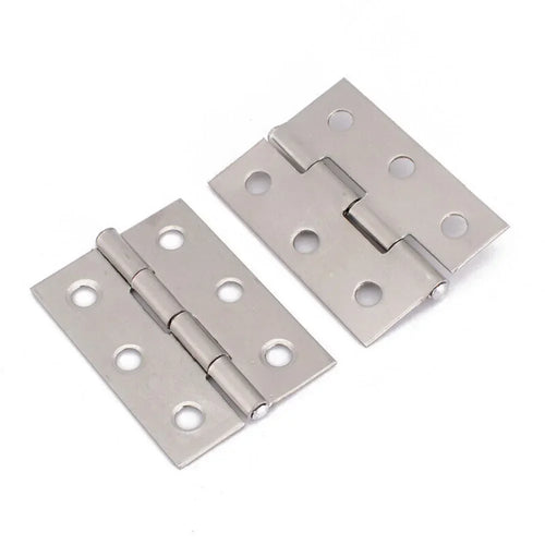 10pcs Stainless Steel Door Hinges Cabinet Doors Windows Wooden Box Flat Hinge Home Furniture Hardware Accessories Zpaxo