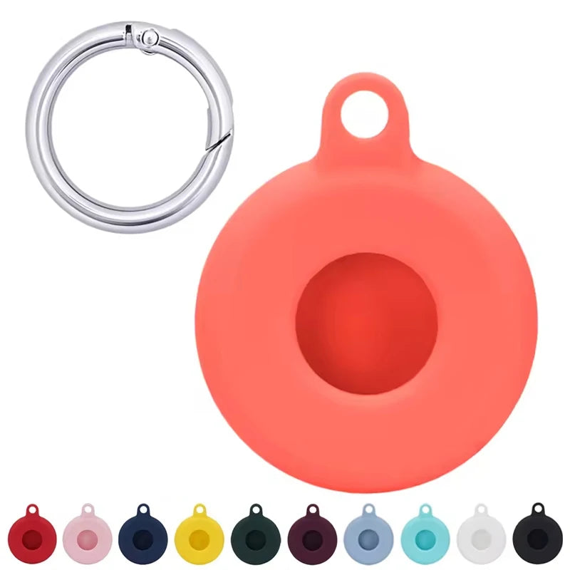 Waterproof Silicone Case For AirTag Tracker Protective Cover With Keychain Ring Locator Anti-Scratch Shell Accessories Key Ring Zpaxo