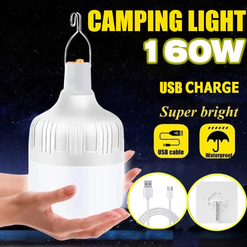 USB Rechargeable LED Camping Lantern – 5 Modes Flashlight