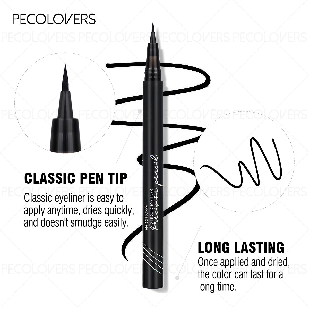 Smooth Liquid Eyeliner Tip-resistant Waterproof Quick-drying Soft Zpaxo