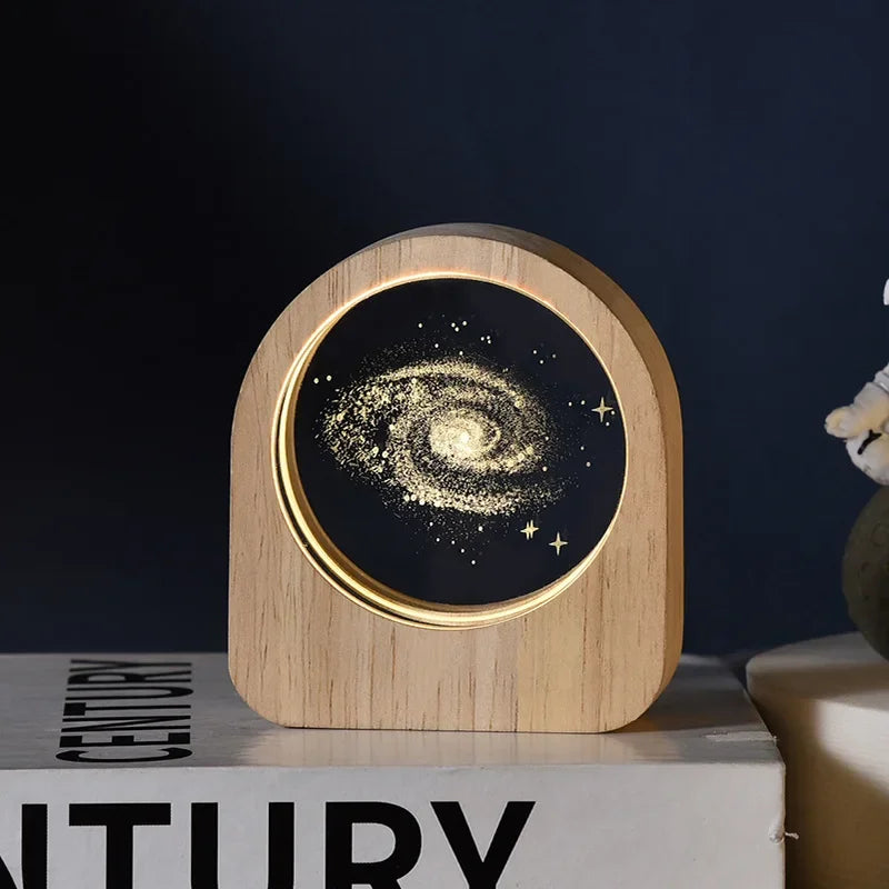 Creative Wooden Luminous Base 3D Carved Crystal Ball Desktop Decoration Gift Small Night Light Bedside Office Decoration Gift Zpaxo 01