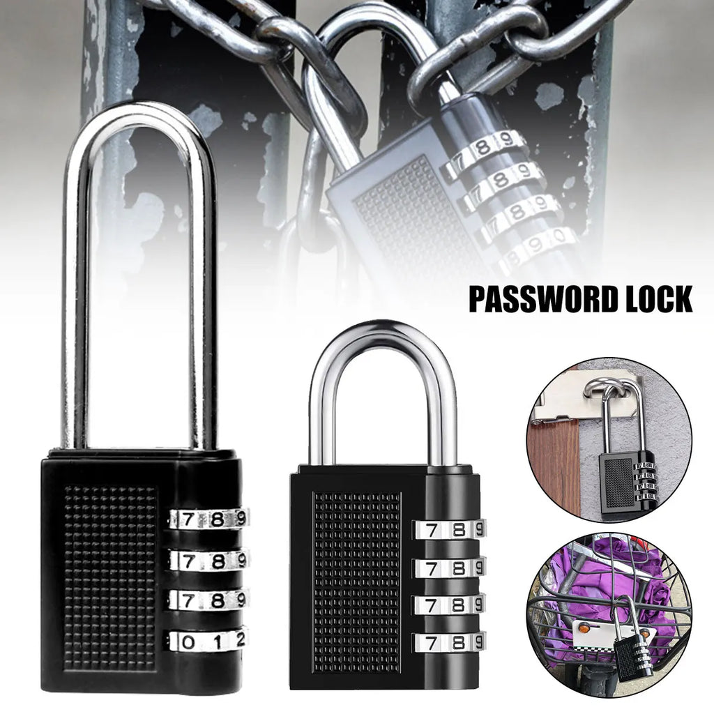 Zinc Alloy Padlock Digit Locker Lock Weatherproof Lock Americanism Outdoor Mechanical Lock For School Gym Locker/FenceHasp Secur Zpaxo