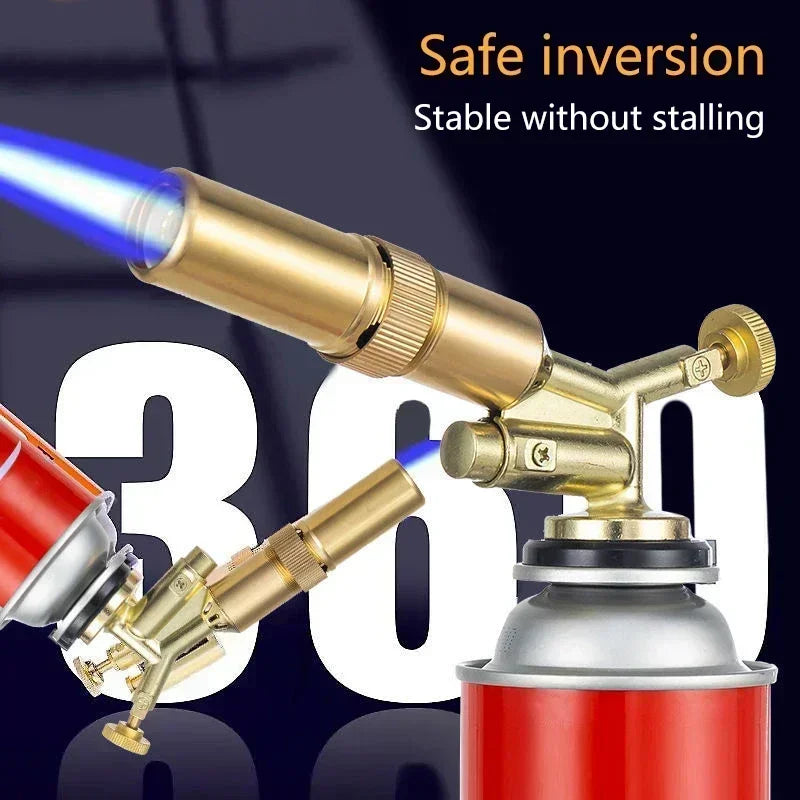 Portable Welding Gas Torch Flame Butane Burner Outdoor Camping BBQ Lighter Flamethrower Kitchen Supplies Welding Equipment Zpaxo