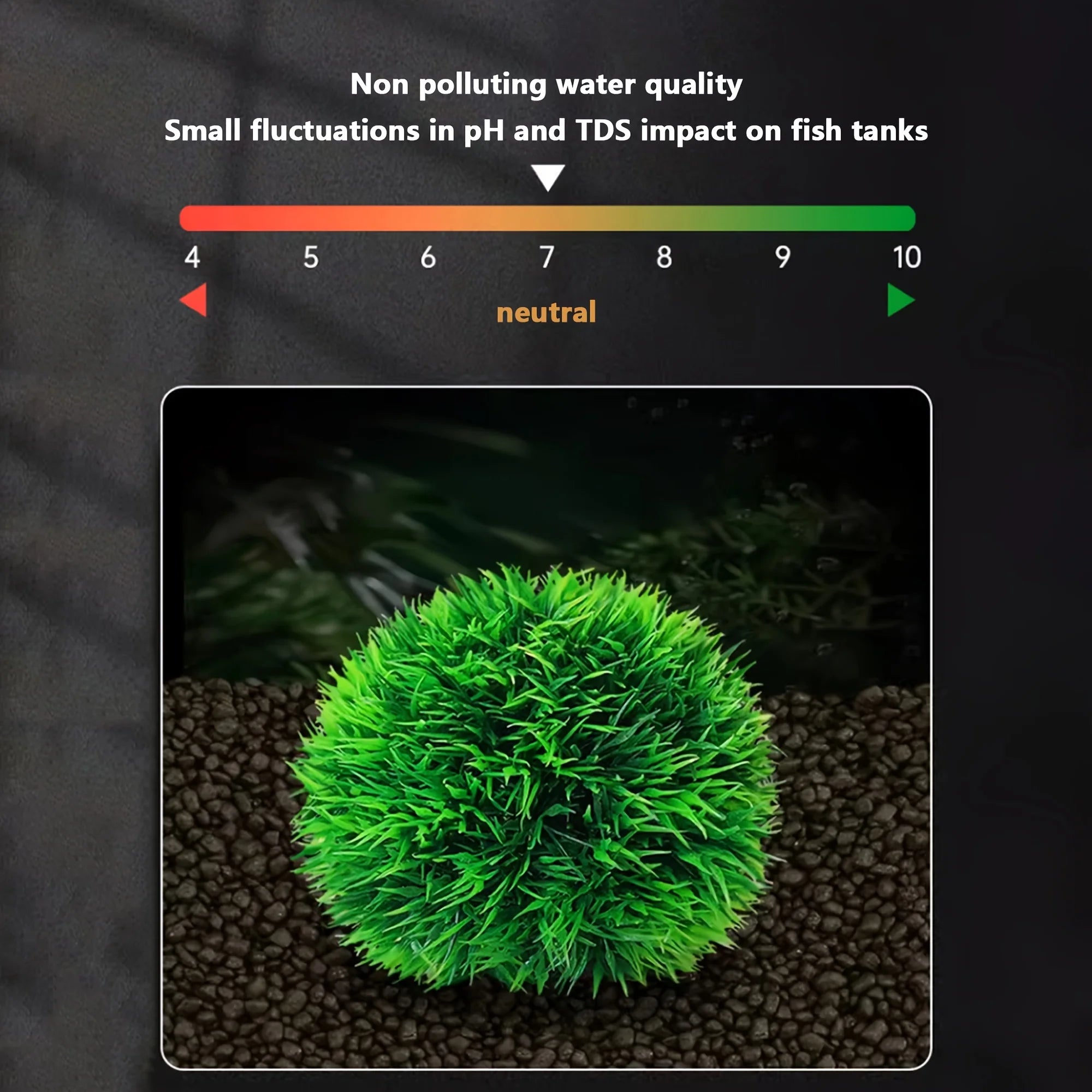 Aquarium Decorative Artificial Grass Ball Durable Faux Water Plant