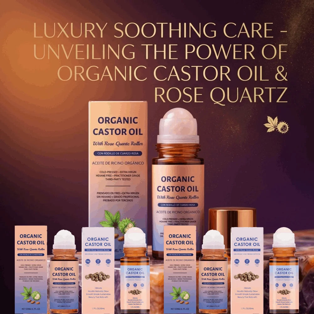 Castor Oil Roll-On Moisturizing Brightening Skin Care Essence Skin Care Oil Roller Zpaxo