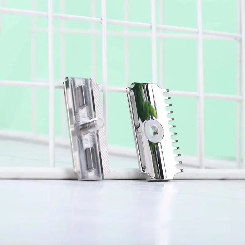 YAQI Vostok 70DC 316 Stainless Steel Dual Comb Safety Razor Head Safety Razor Head Zpaxo
