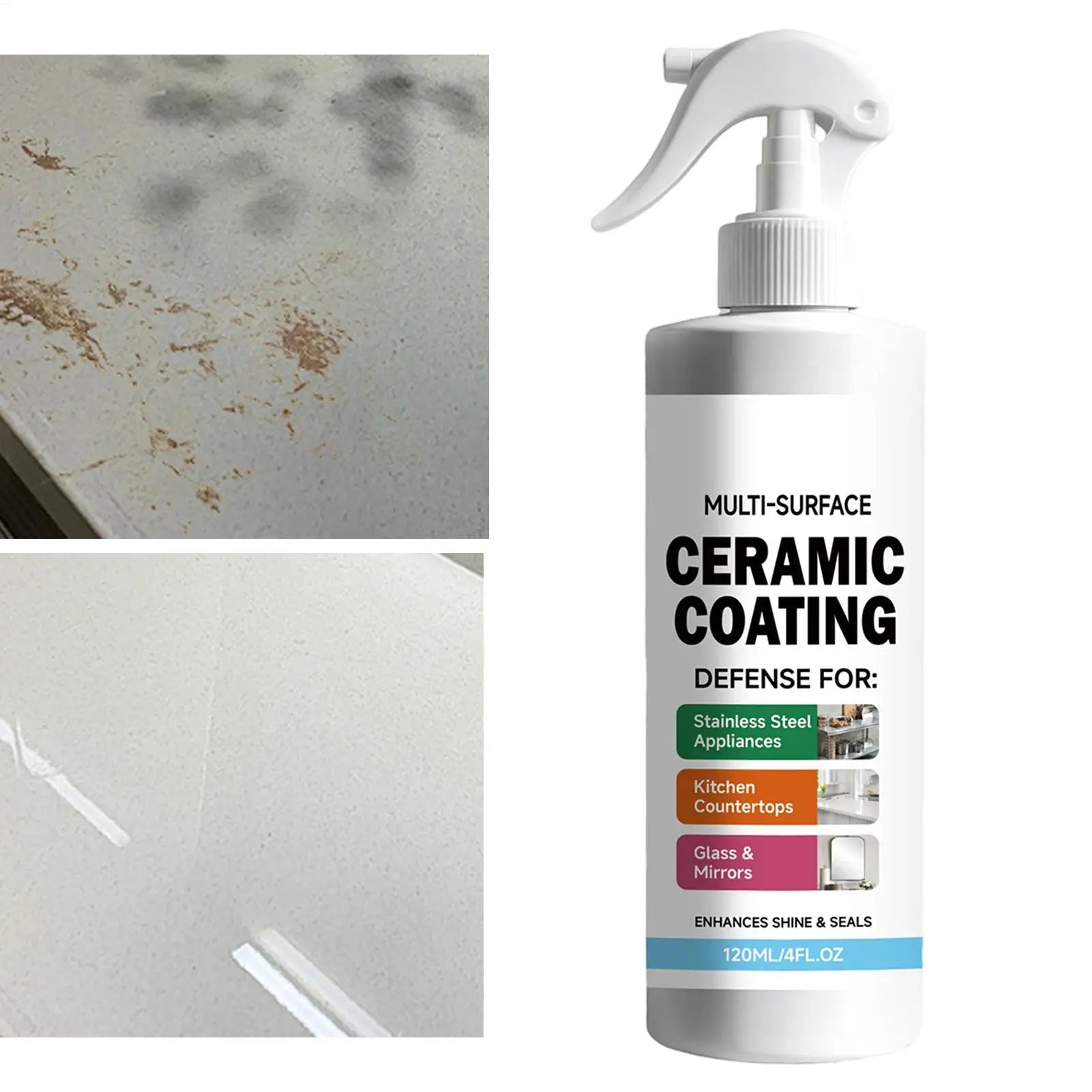 Ceramic Coating Spray Stainless Steel Glass Long Lasting Shine Seal