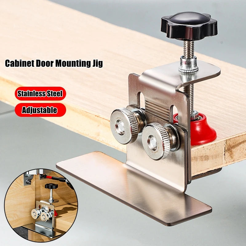 Cabinet Door Installation Tool Stainless Steel Cabinet Frame Fixture Household Portable Cabinet Door Mounting Jig Bracket Zpaxo