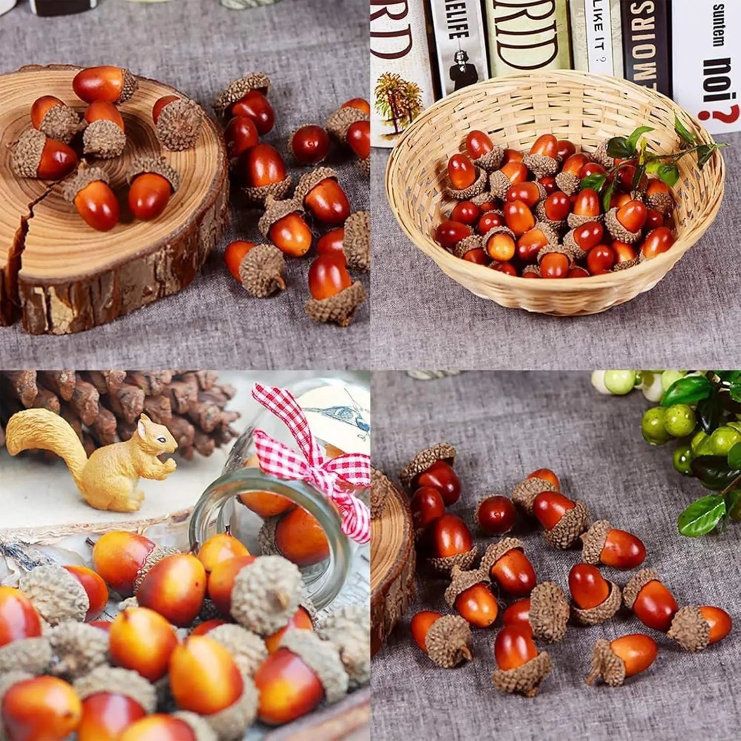 Artificial Acorns with Caps – Fall Decor & DIY Crafts 5/10 PCS