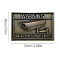 Security Camera Signs Warning No Trespassing Sign Metal Vintage Fade