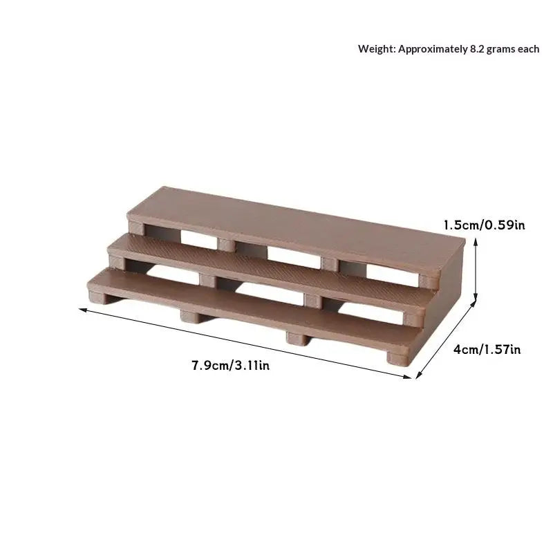 ▶1Pcs Dollhouse Staircase Model Mini Simulation Dolls House DIY Micro Landscape Outdoor Stair Decoration Furniture Accessories Zpaxo A2