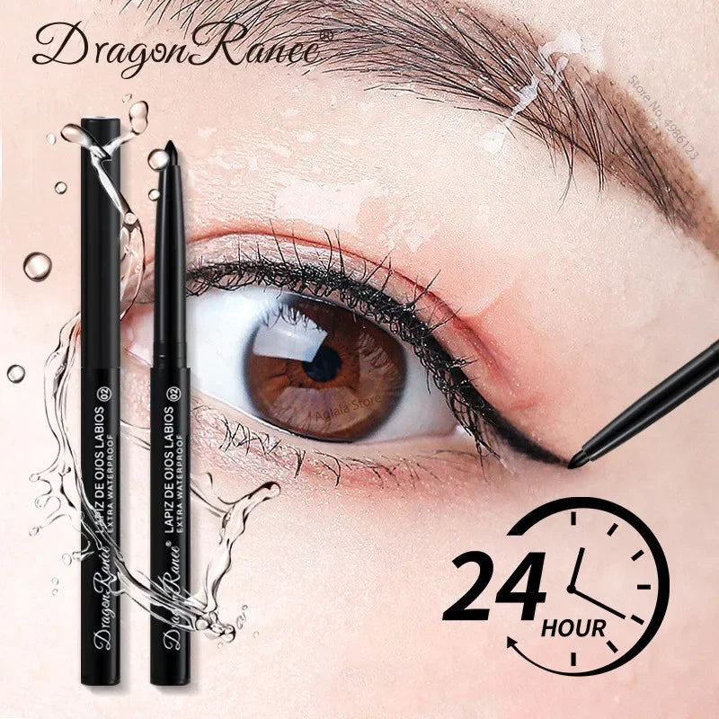 Eyeliner Gel Pencil Waterproof Sweatproof Long-lasting Non-smudging Matte Pearlescent White Black Eyeliner Pen Eye Makeup Tool Zpaxo